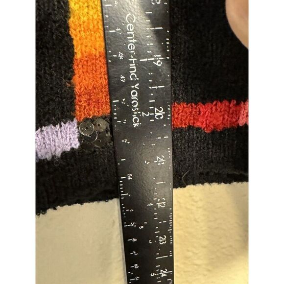 Janes Closet Art To Wear Button Cardigan Sweater Sequins Rainbow Plaid Vintage S - Picture 5 of 5